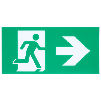 Nuvo 67-512 Running Man Green Combo Exit Sign/Emergency Light, 120/347V, 90min backup