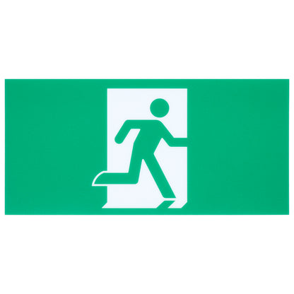 Nuvo 67-530 Running Man Green Edge Lit Exit Sign, 120-347V, 2HR backup