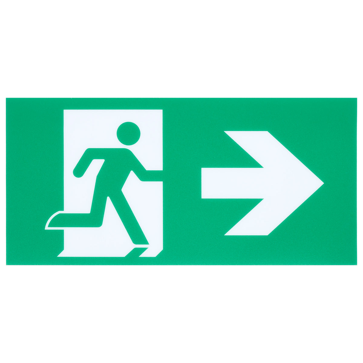 Nuvo 67-550 Running Man Green Combo Edge Lit Exit Sign/Emergency Light, 120-347V, 2HR backup