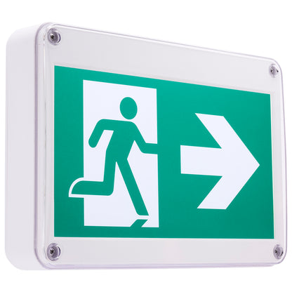 Nuvo 67-561 Running Man Green Exit Sign, 120/347V, 2HR backup