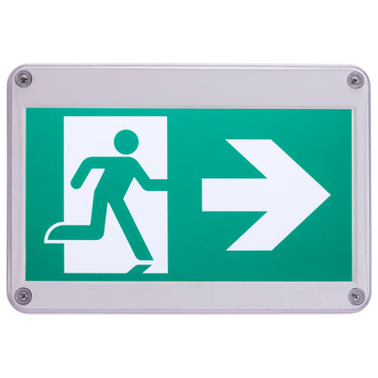 Nuvo 67-561 Running Man Green Exit Sign, 120/347V, 2HR backup