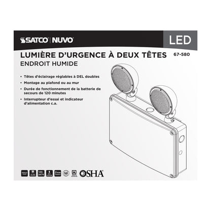 Nuvo 67-580 Emergency Light, 120-347V, 2HR Backup