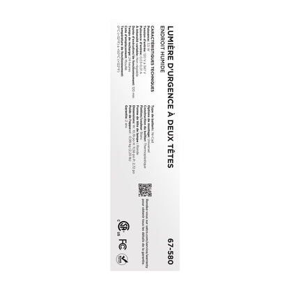 Nuvo 67-580 Emergency Light, 120-347V, 2HR Backup