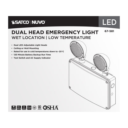 Nuvo 67-581 Emergency Light, 120-347V, 2HR Backup