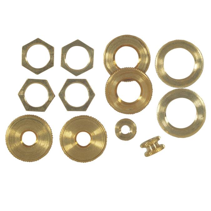 6 pack - Westinghouse 7015300 LAMP ACCESSORY 12 Assorted Locknuts
