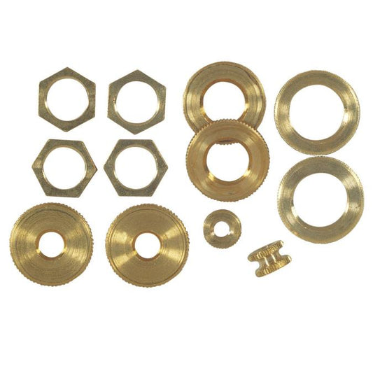 6 pack - Westinghouse 7015300 LAMP ACCESSORY 12 Assorted Locknuts