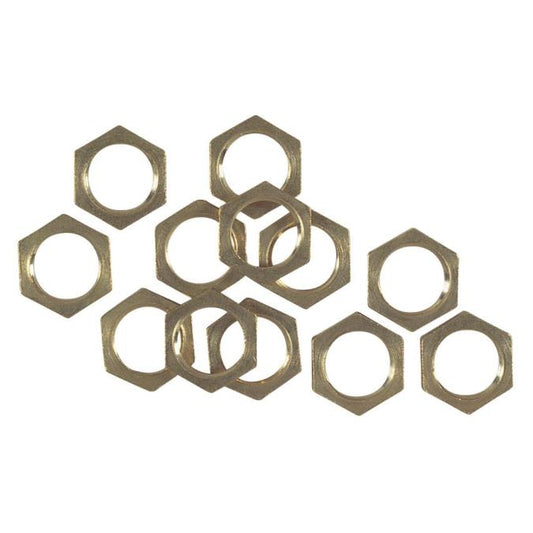 6 pack - Westinghouse 7017200 LAMP ACCESSORY 12 Hex Nuts Solid Brass