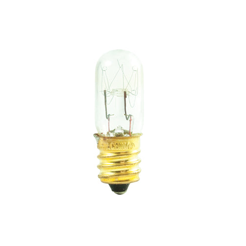 Bulbrite 708115 Bulbrite Incandescent 15 Watt T4 Light Bulbs with a Clear Finish and Candelabra Screw (E12) Base, 2700K (Warm White Light)