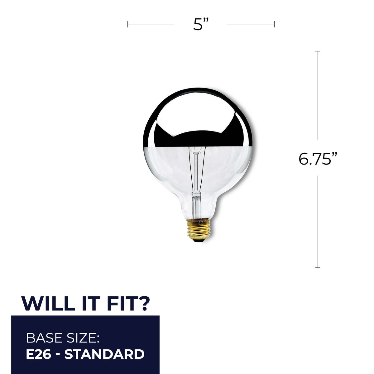 Bulbrite 712356 60W G40 Warm White Incandescent Light Bulb