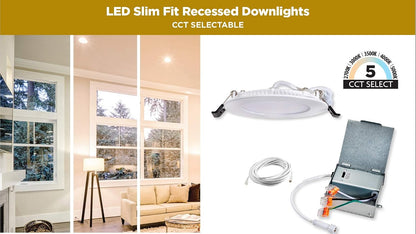 Topaz RDL/4RND/9/5CTS 9W 4" Round LED Downlight Dimmable Fixture CCT