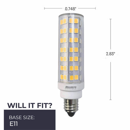 Bulbrite 770640 6.5W T6 Warm White LED Light Bulb