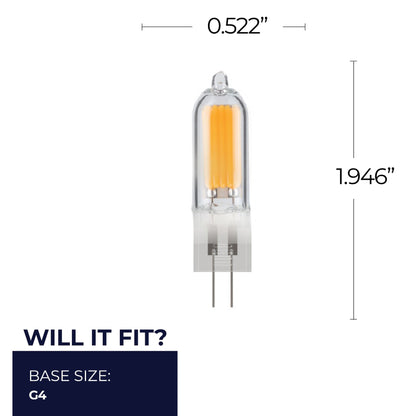 Bulbrite 770649 1.8W T5 Warm White LED Light Bulb