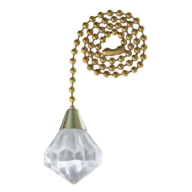 6 pack - Westinghouse 7709300 Prismatic Acrylic Diamond Polished Brass