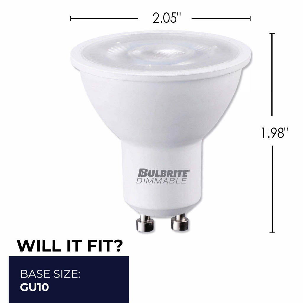 Bulbrite 771109 LED 6 Watt PAR16 Light Bulb with a GU10 Base - 3000K (Soft White Light) 500 Lumens