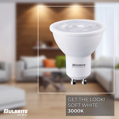 Bulbrite 771109 LED 6 Watt PAR16 Light Bulb with a GU10 Base - 3000K (Soft White Light) 500 Lumens