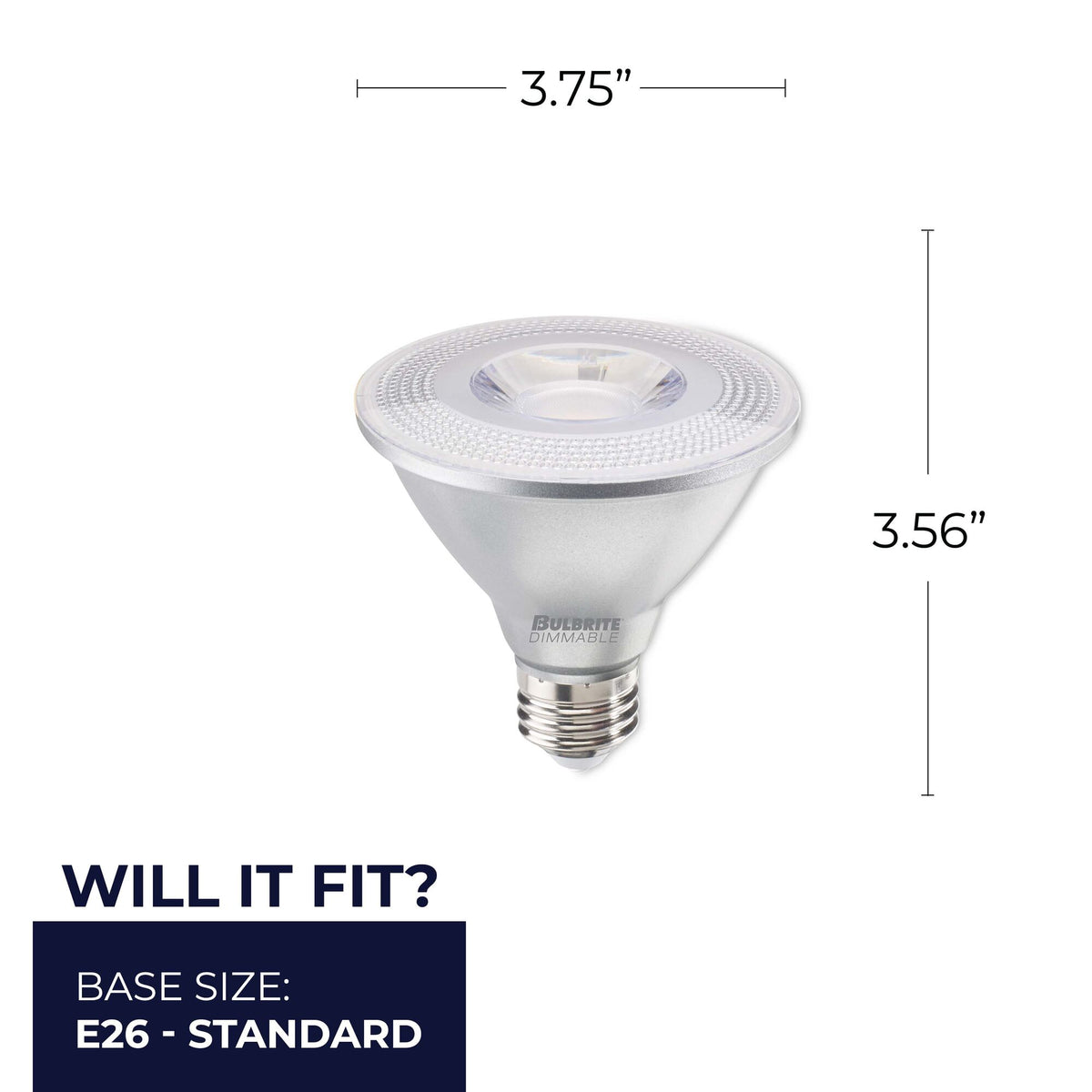 Bulbrite 772764 10W PAR30SN Warm White LED Light Bulb