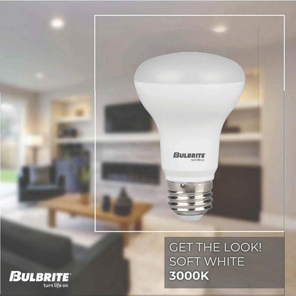 Bulbrite 772855 Bulbrite LED Filament 7 Watt Dimmable BR20 Light Bulb with Frost Glass Finish and Medium (E26) Base - 3000K (Soft White Light), 525 Lumens