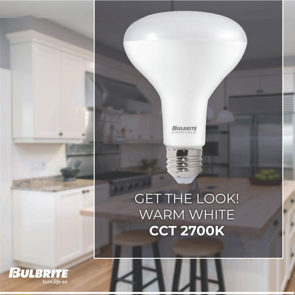 Bulbrite 772856 Bulbrite LED Filament 8 Watt Dimmable BR30 Light Bulb with Frost Glass Finish and Medium (E26) Base - 2700K (Warm White Light), 650 Lumens