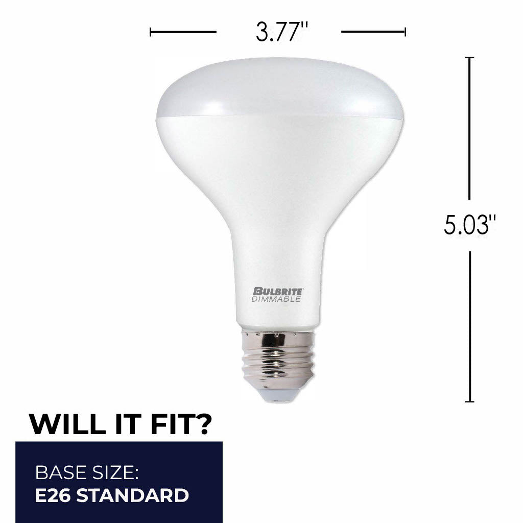Bulbrite 772859 Bulbrite LED Filament 11 Watt Dimmable BR30 Light Bulb with Frost Glass Finish and Medium (E26) Base - 3000K (Soft White Light), 1000 Lumens