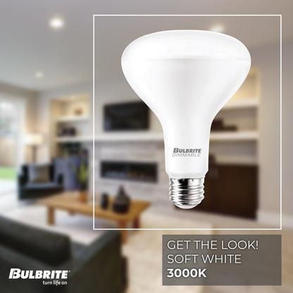 Bulbrite 772861 Bulbrite LED Filament 15 Watt Dimmable BR40 Light Bulb with Frost Glass Finish and Medium (E26) Base - 3000K (Soft White Light), 1400 Lumens
