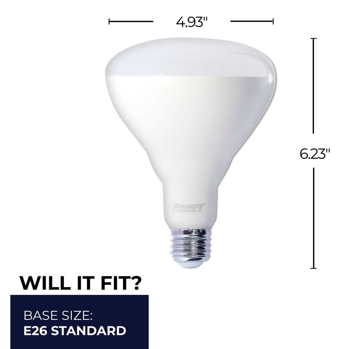 Bulbrite 772860 Bulbrite LED Filament 15 Watt Dimmable BR40 Light Bulb with Frost Glass Finish and Medium (E26) Base - 2700K (Warm White Light), 1400 Lumens