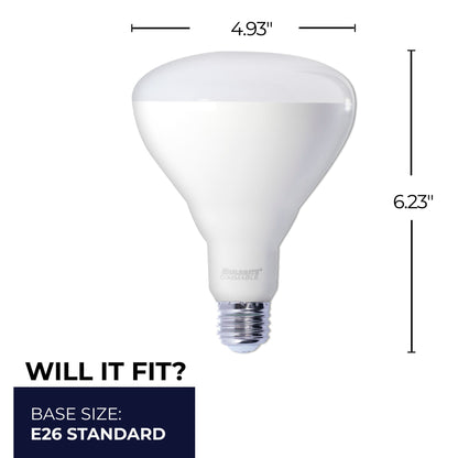 Bulbrite 772861 Bulbrite LED Filament 15 Watt Dimmable BR40 Light Bulb with Frost Glass Finish and Medium (E26) Base - 3000K (Soft White Light), 1400 Lumens