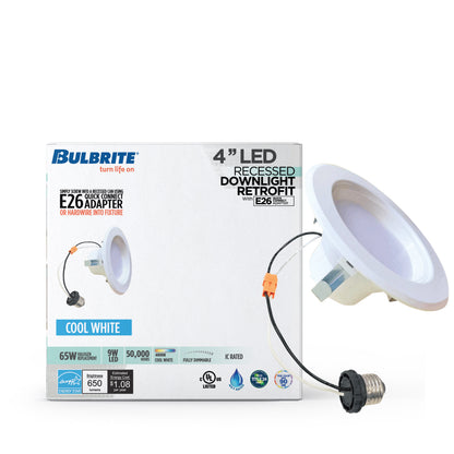 Bulbrite 773117 9W 4" DWNLGT Cool White LED Fixture