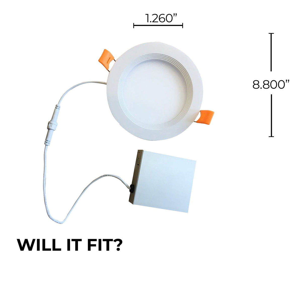 Bulbrite 773270 18W 8" JBOX DWNLGT Warm White LED Fixture