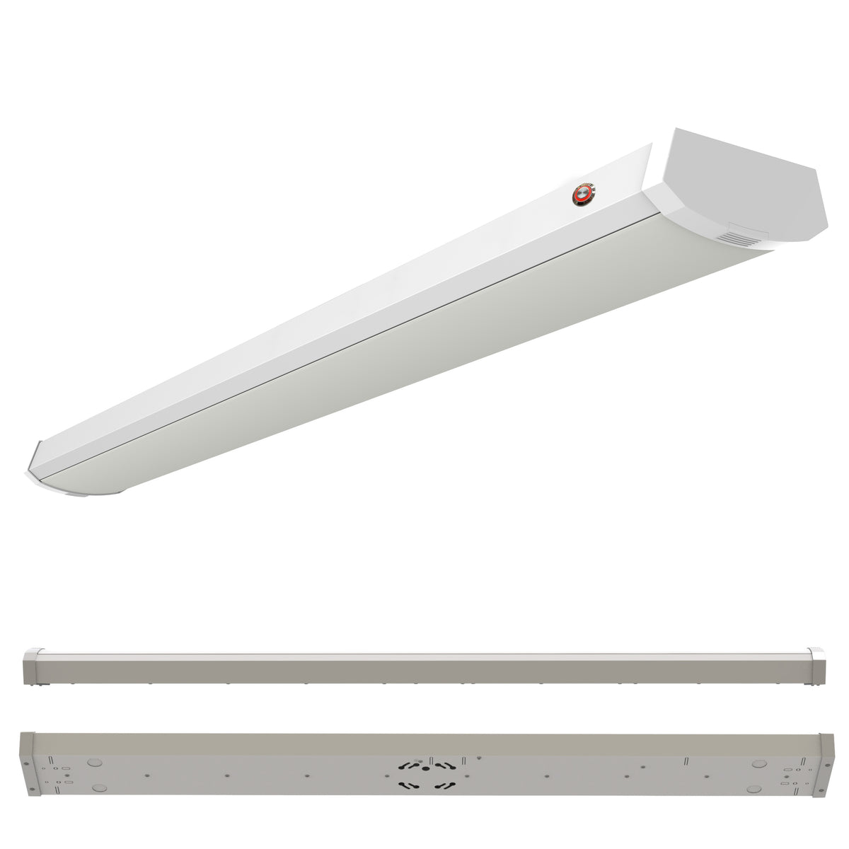 Bulbrite 773506 4 ft. 3000K LED Dimmable Wraparound Light W/ Battery Backup (120-277v), 5300 Lumens, White