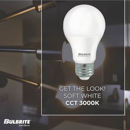 Bulbrite 774252 LED Filament Pack of 25, 8.5 Watt Non-Dimmable A19 Light Bulb with Frost Finish and Medium Screw E26 Base - 3000K (Soft White Light) 750 lumens