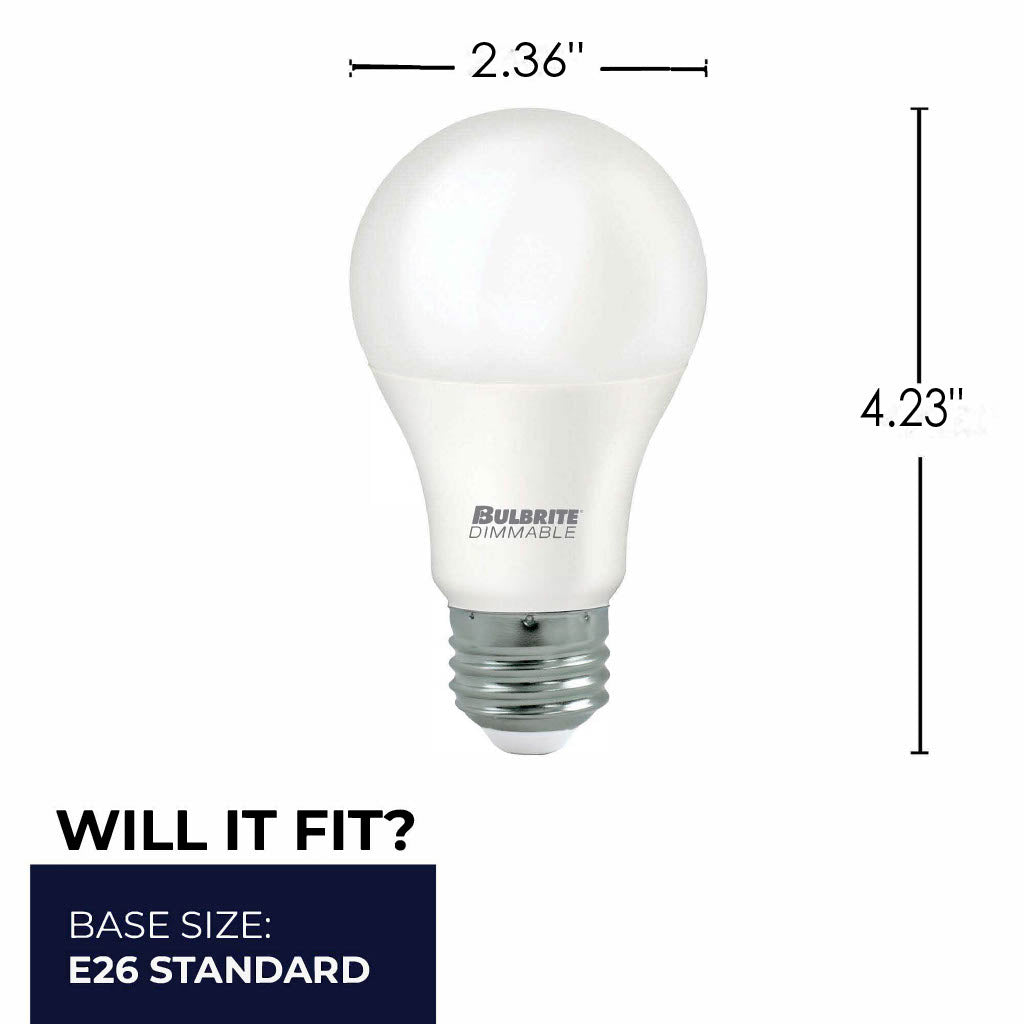 Bulbrite 774267 Bulbrite LED Filament 11 Watt Dimmable A19 Light Bulb with Frost Finish and Medium Screw E26 Base - 3000K(Soft White Light), 1100 Lumens