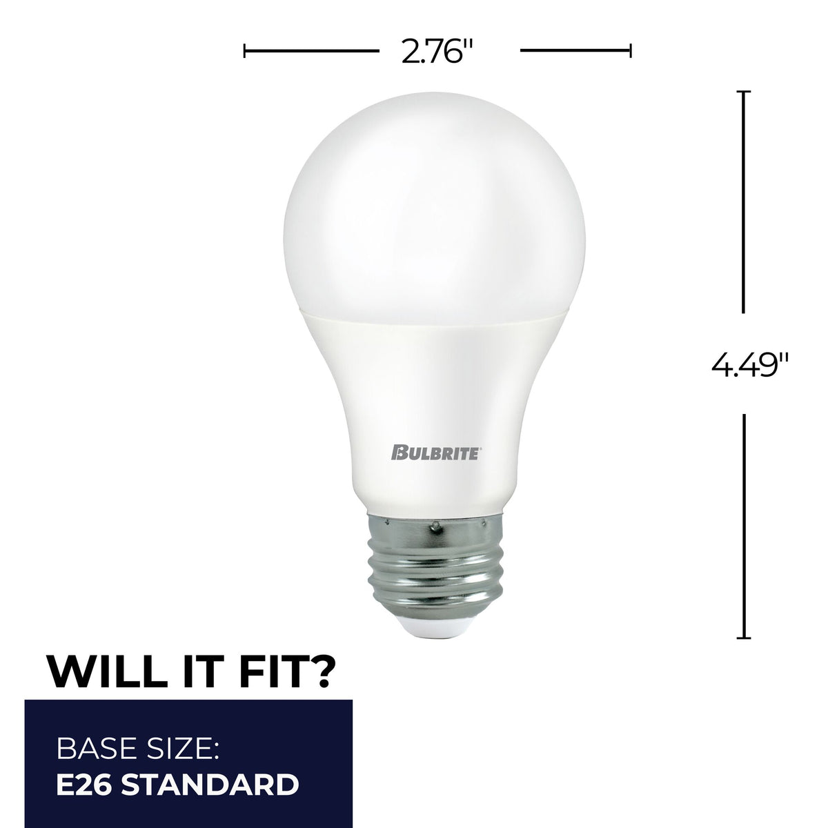 Bulbrite 774285 5/9/14W A19 Warm White LED Light Bulb