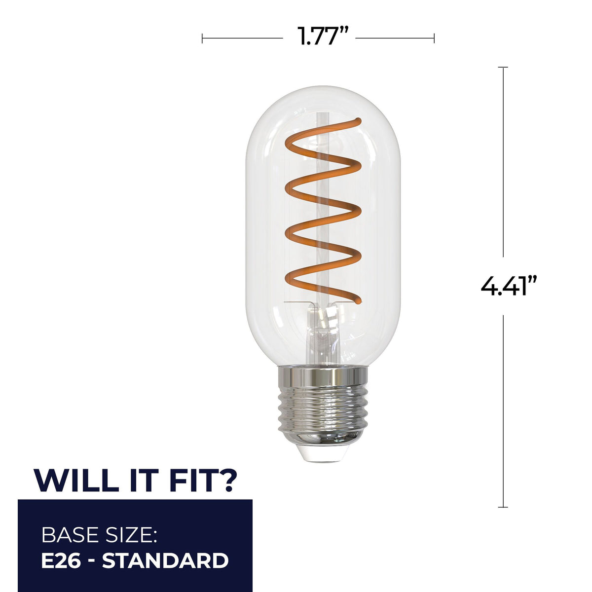 Bulbrite 776518 4.5W T14 Amber LED Light Bulb