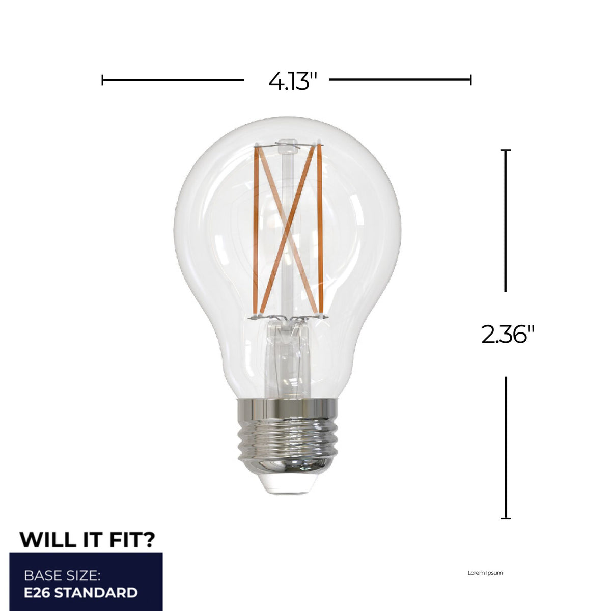Bulbrite 776925 8.5W A19 Cool White LED Light Bulb