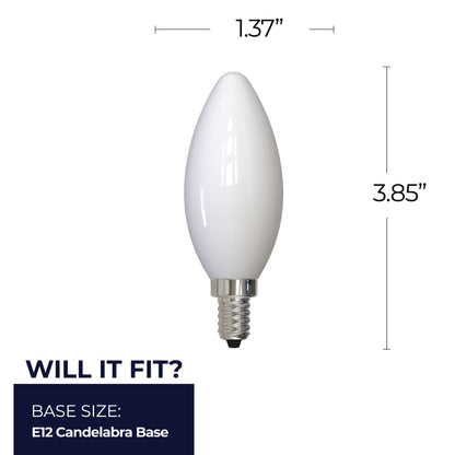 Bulbrite 776965 5W B11 Cool White LED Light Bulb