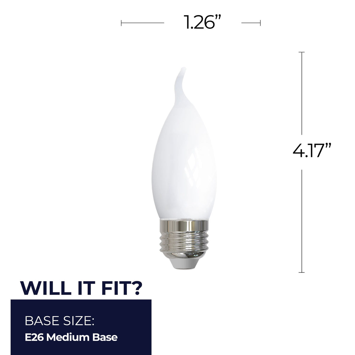 Bulbrite 776972 5W CA10 Soft White LED Light Bulb