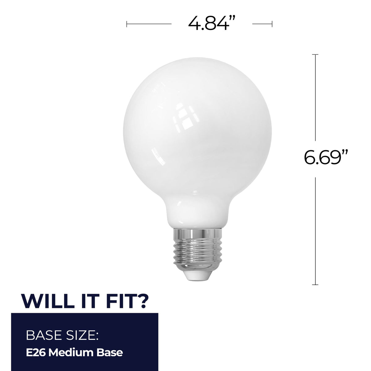 Bulbrite 776984 8.5W G40 Soft White LED Light Bulb