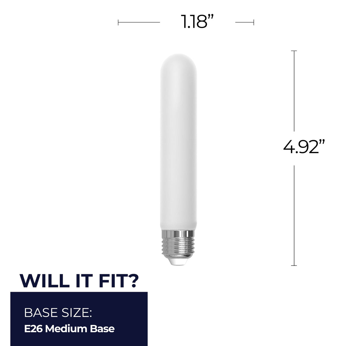 Bulbrite 776992 5W T9 5” Cool White LED Light Bulb