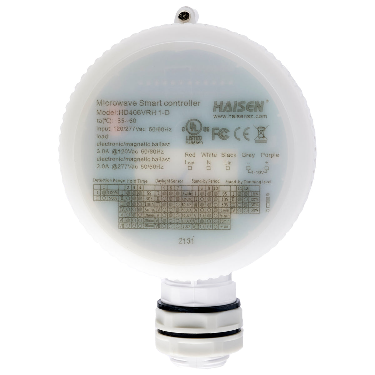 Nuvo 86-210 Microwave Sensor Accessory for Adjustable Hi-Bay Fixtures, 120-277 Volt