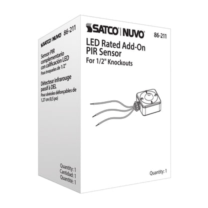 Nuvo 86-211 Add On PIR Sensor, White Finish, 120-277 Volt