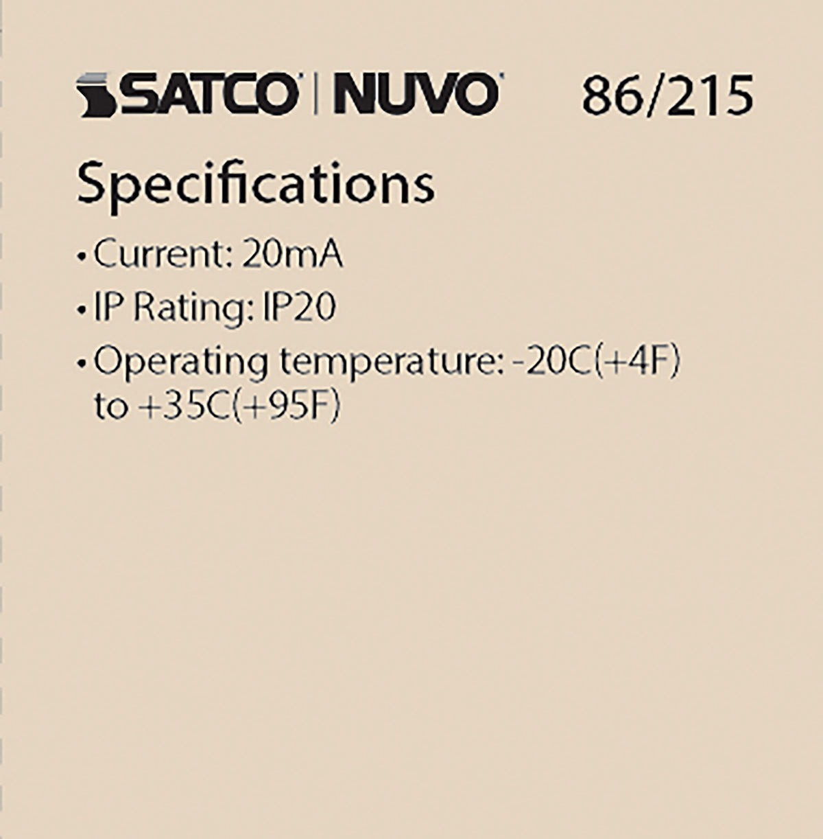 Nuvo 86-215 LED PIR Sensor for use with Utility/Multi Beam Fixtures, White Finish