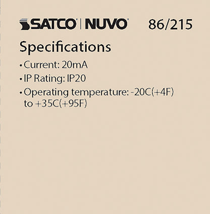 Nuvo 86-215 LED PIR Sensor for use with Utility/Multi Beam Fixtures, White Finish