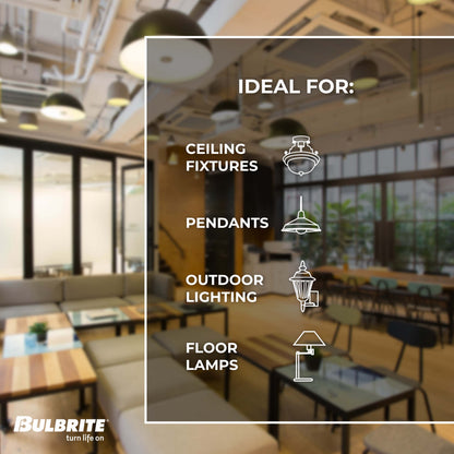 Bulbrite 776243 LED Filament Pack of 4, 7.6 Watt Dimmable ST18 Light Bulb with Clear Finish and Medium Screw E26 Base - 3000K (Soft White Light) 800 lumens