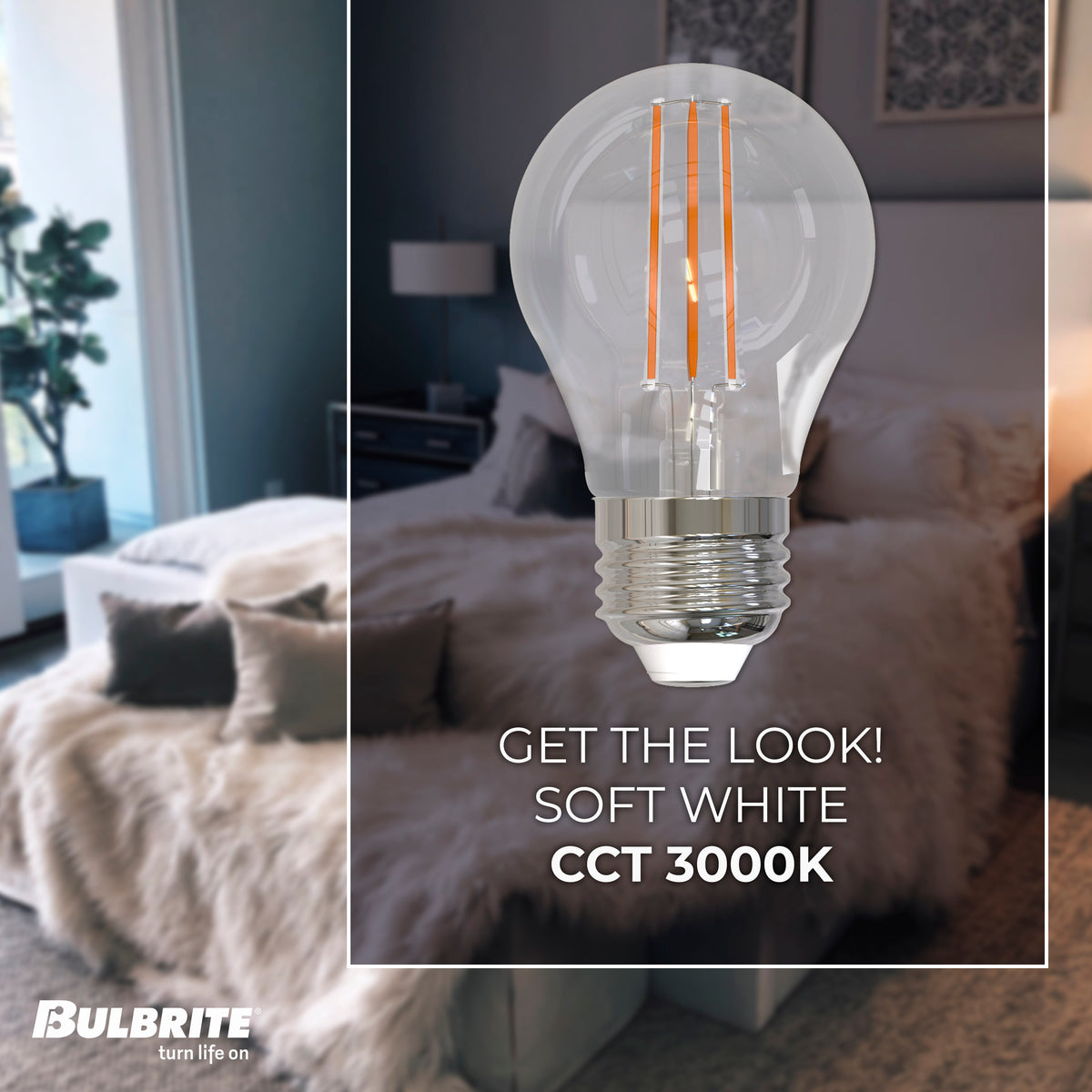 Bulbrite 776210 LED Filament 7.6 Watt Dimmable A15 Light Bulb with Clear Finish and Medium Screw 3000K E26 Base - 3000K (Soft White Light) 800 lumens