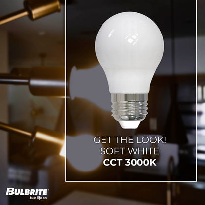 Bulbrite 776211 LED Filament 7.6 Watt Dimmable A15 Light Bulb with Milky Finish and Medium Screw 3000K E26 Base - 3000K (Soft White Light) 800 lumens