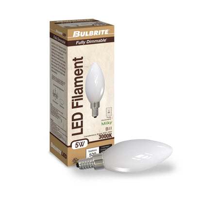 Bulbrite 776941 5W B11 Soft White LED Light Bulb