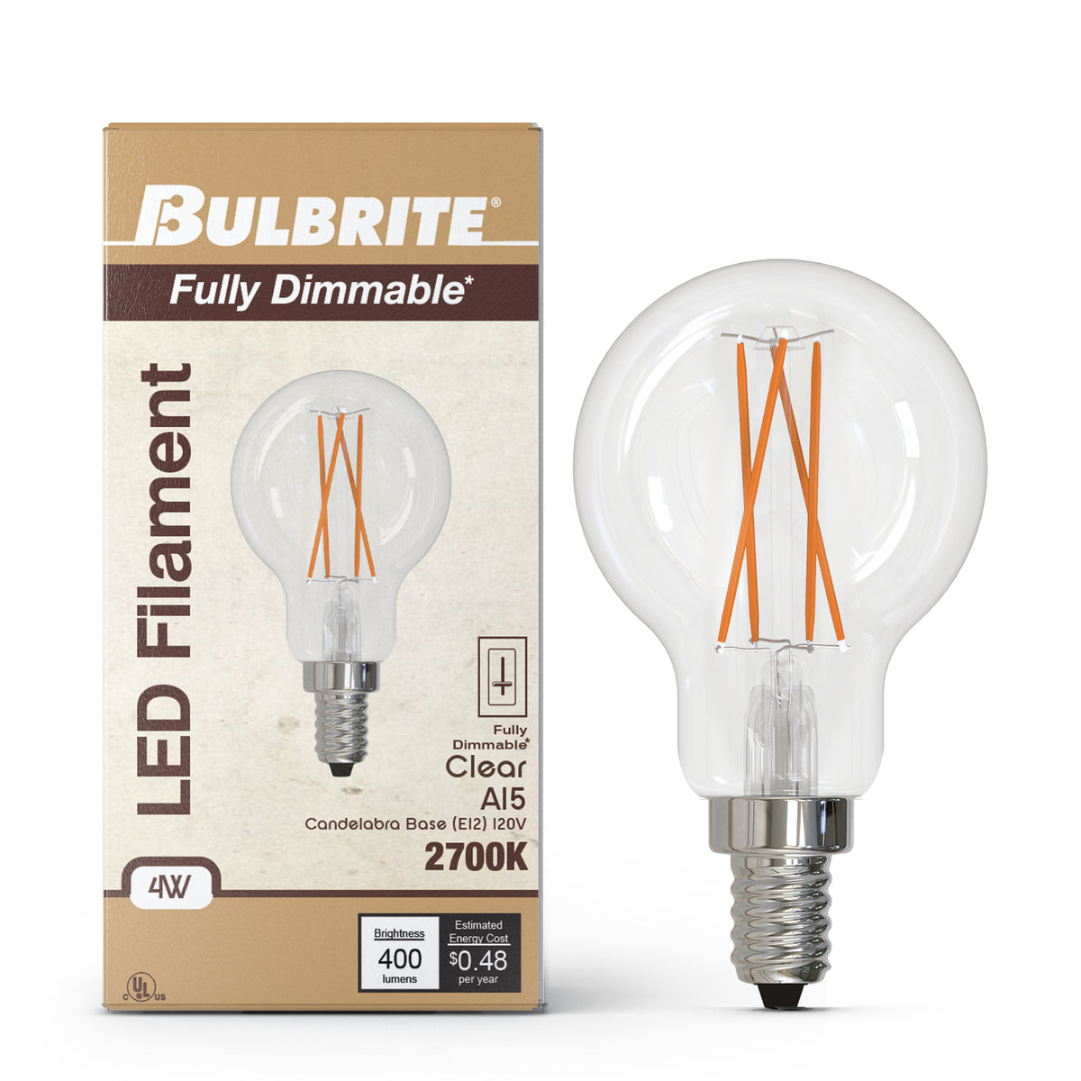 Bulbrite 776825 4W A15 Warm White LED Light Bulb
