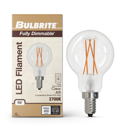 Bulbrite 776825 4W A15 Warm White LED Light Bulb