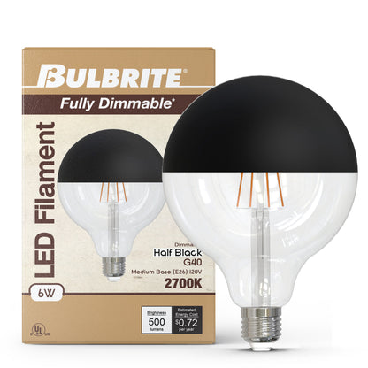 Bulbrite 776836 6W G40 Warm White LED Light Bulb