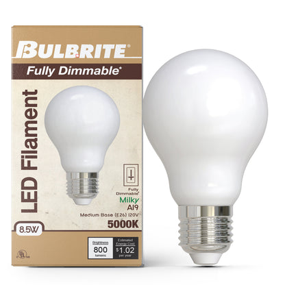 Bulbrite 776959 8.5W A19 Cool White LED Light Bulb